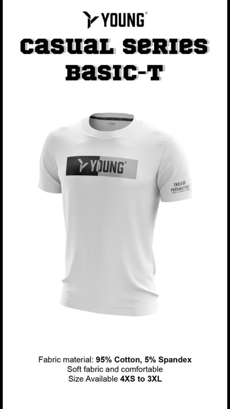 Trøje, R/NECK T-SHIRT, Casual Series Basic T (YOUNG)